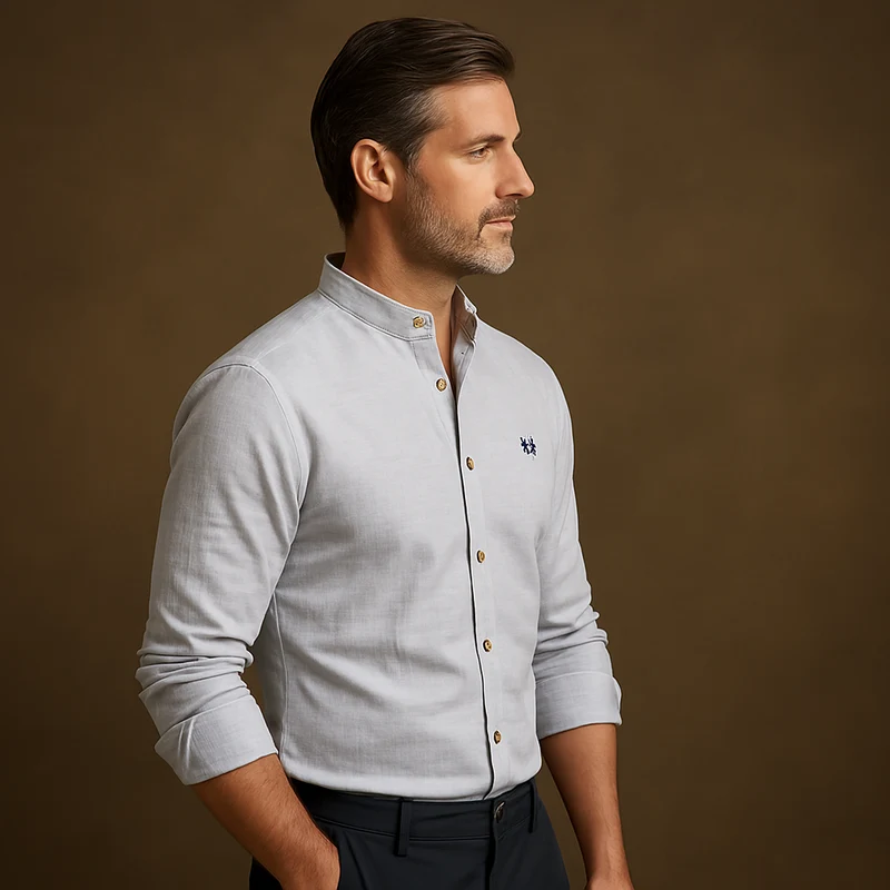 Polohemd Herren | Stehkragen & Slim Fit