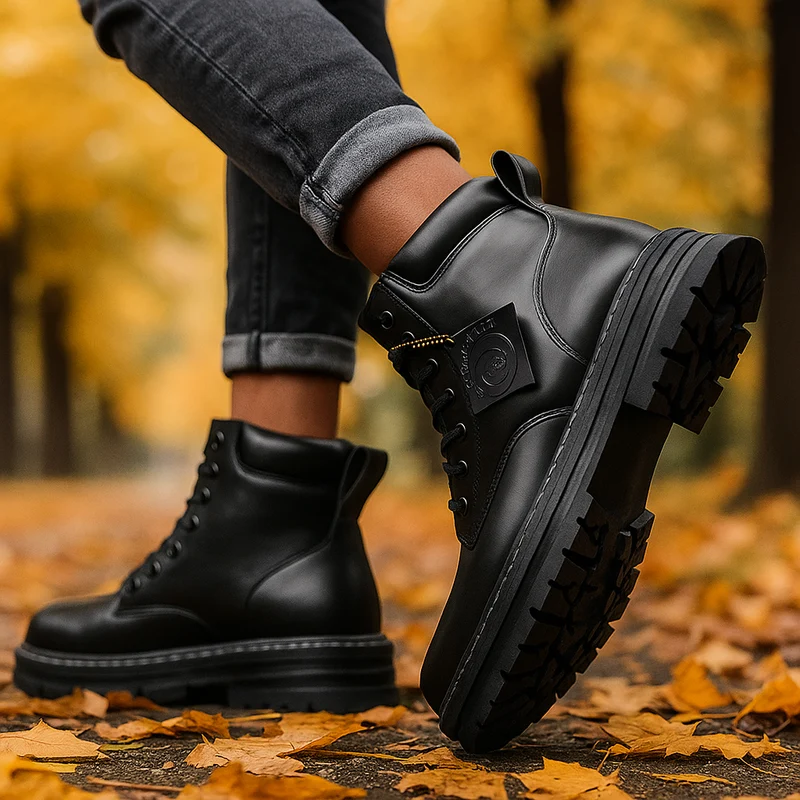 Winterstiefel Herren | Trekkingschuhe für Herren | Rutschfeste Profilsohle für sicheren Halt