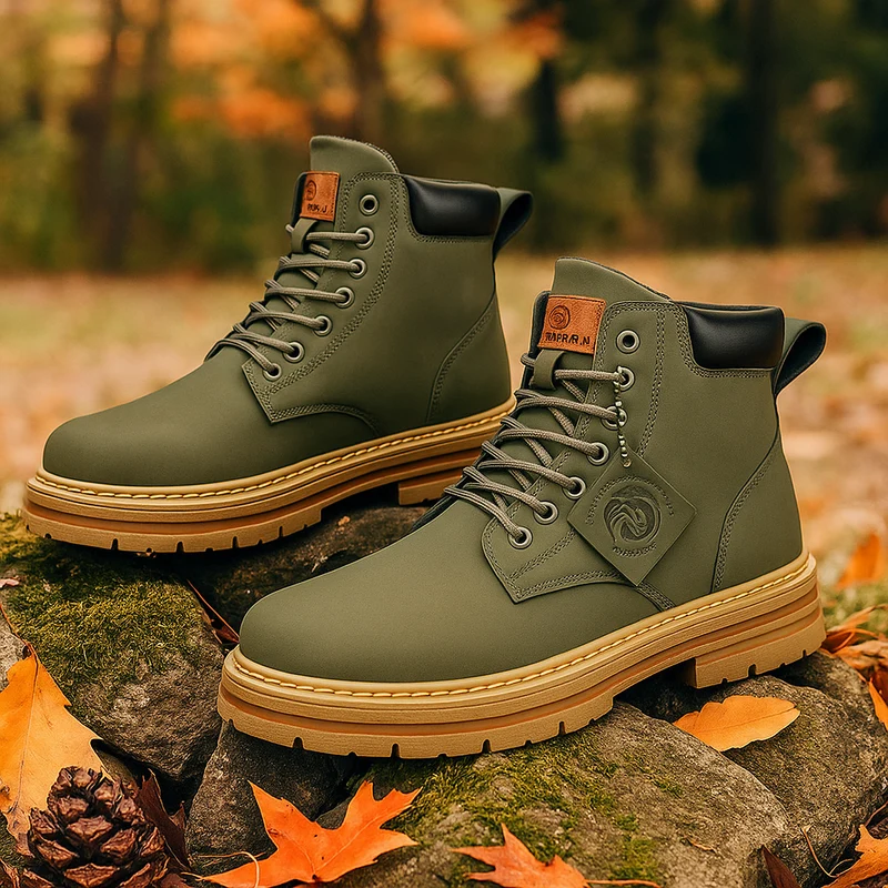 Winterstiefel Herren | Trekkingschuhe für Herren | Rutschfeste Profilsohle für sicheren Halt