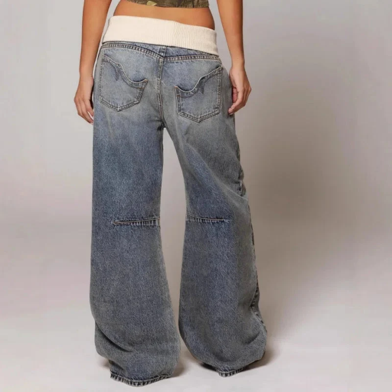 Baggy Jeans Damen | Statement-Nähte & Komfortbund
