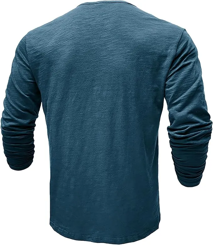 Langarmshirt Herren Henley | Lässiger Look & Atmungsaktiver Komfort