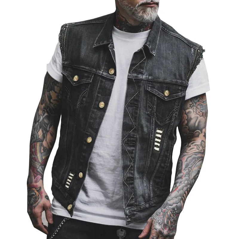 Denim Weste Herren | Ärmellos & markanter Streetwear-Look