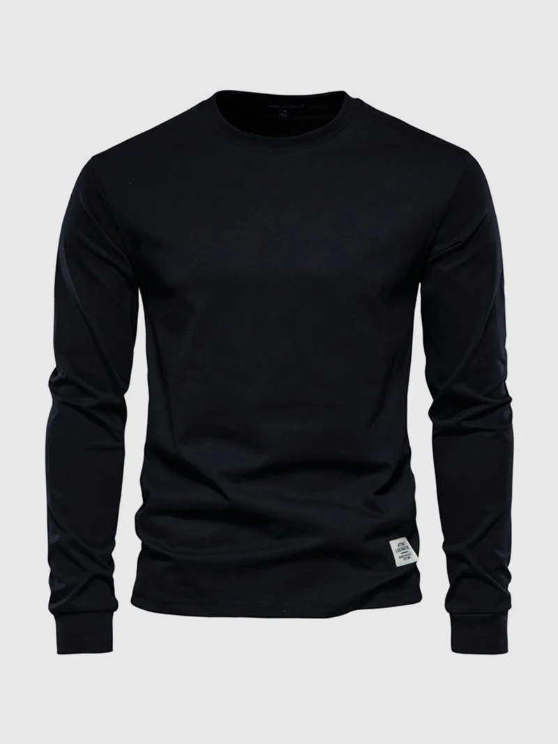 Langarmshirt Herren | Rundhals & cleanes Basic für jeden Tag