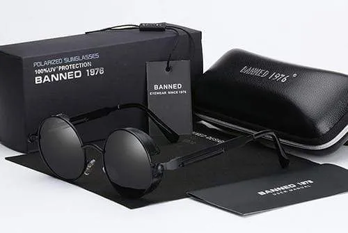 Sonnenbrille Retro Runde Herren | Polarisiert & Steampunk Design