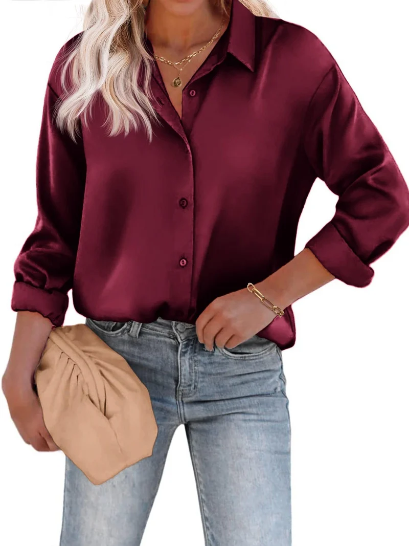 Bluse Damen | Satin-Look & Zeitlos Elegant