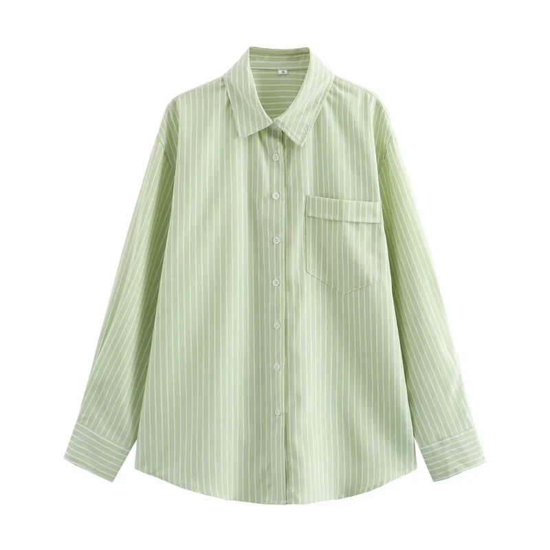 Bluse Damen | Gestreift & Lässig Oversize Langarm