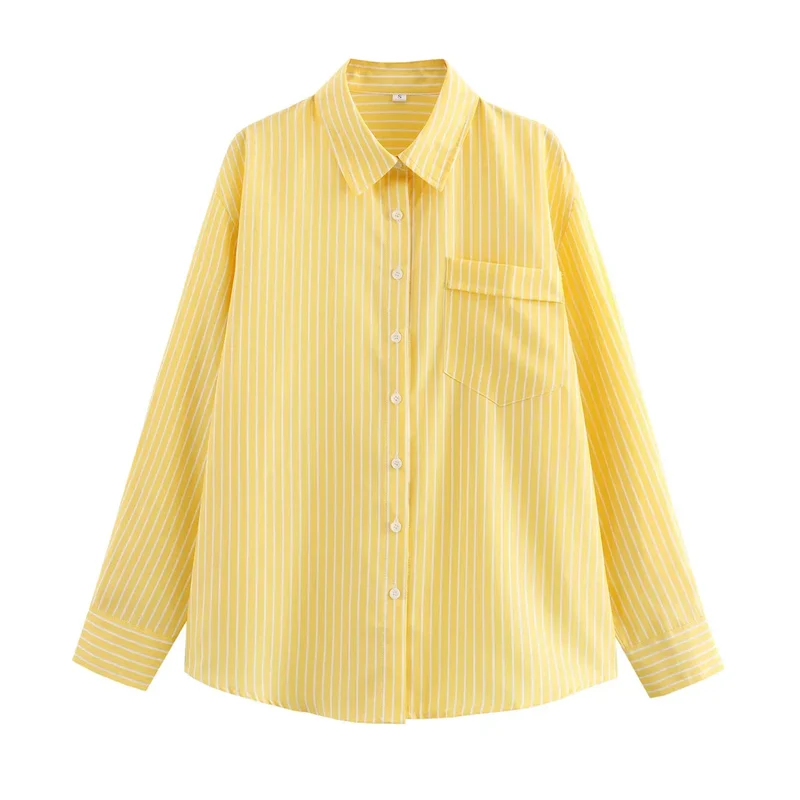 Bluse Damen | Gestreift & Lässig Oversize Langarm