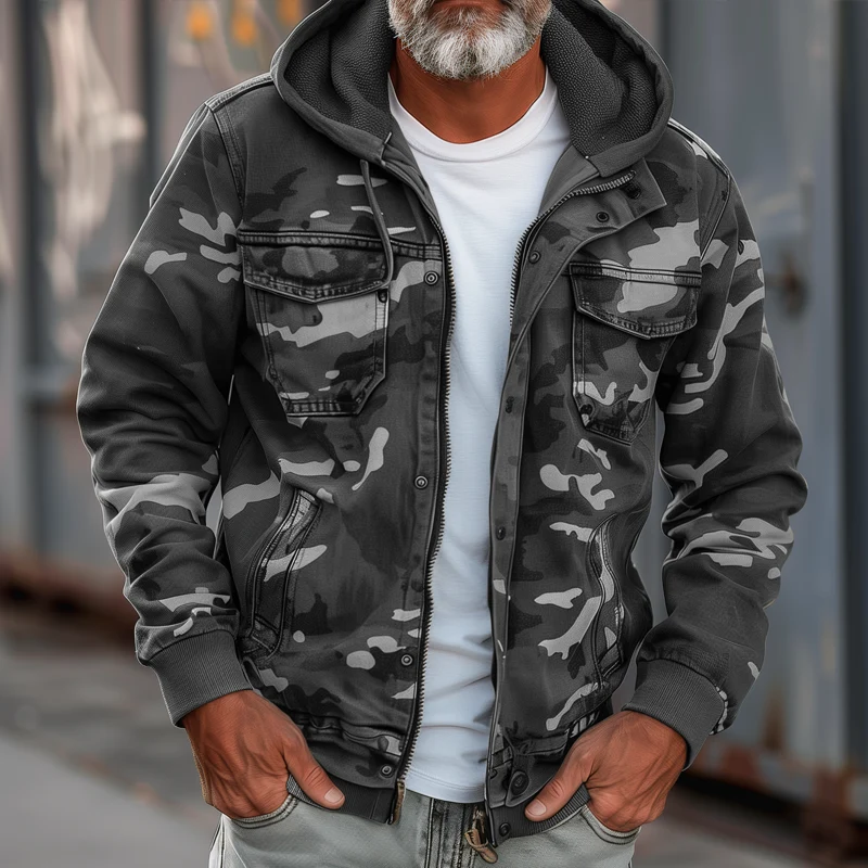 Cargojacke Herren | Kapuze & Viele Taschen