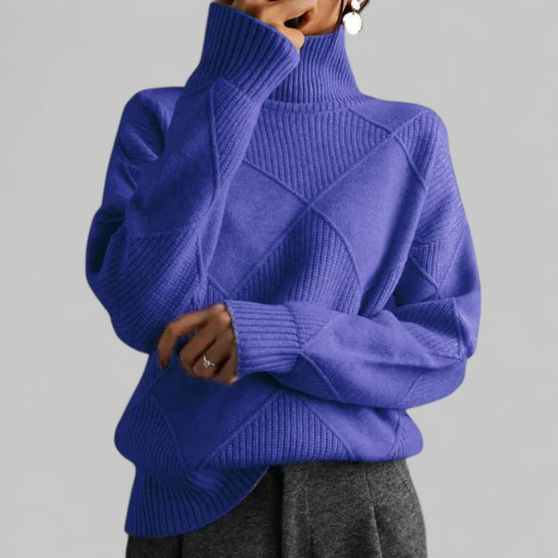 Susanne | Rollkragen Locker Geschnittener Pullover für Damen