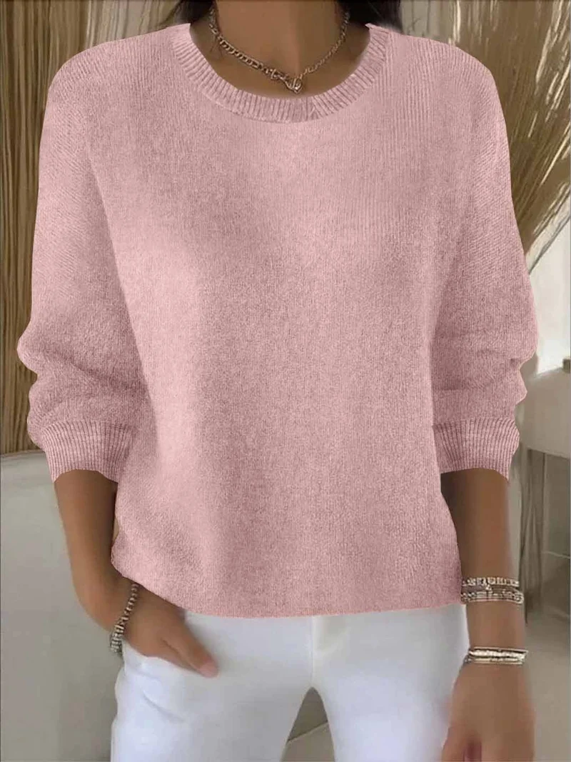 Claudia | Damen Alltagstauglicher Winter-Strickpullover