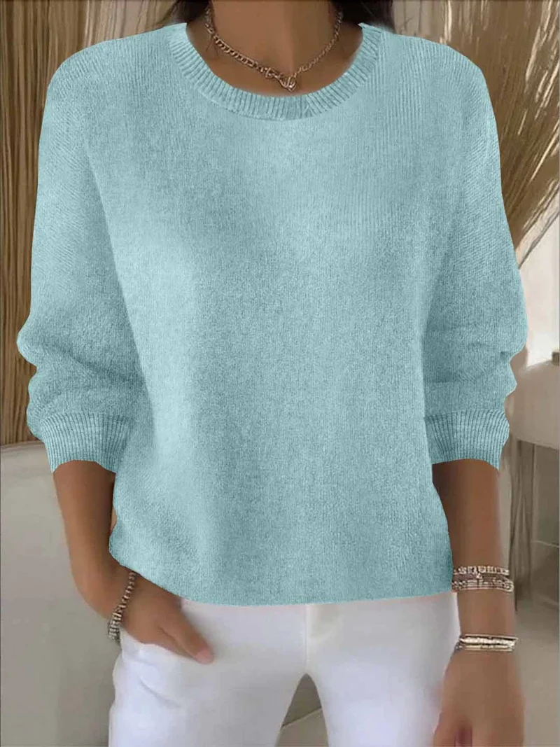 Claudia | Damen Alltagstauglicher Winter-Strickpullover