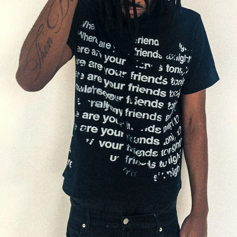 Kurzarm T Shirt Herren | Oversized Allover-Print im Streetwear-Stil