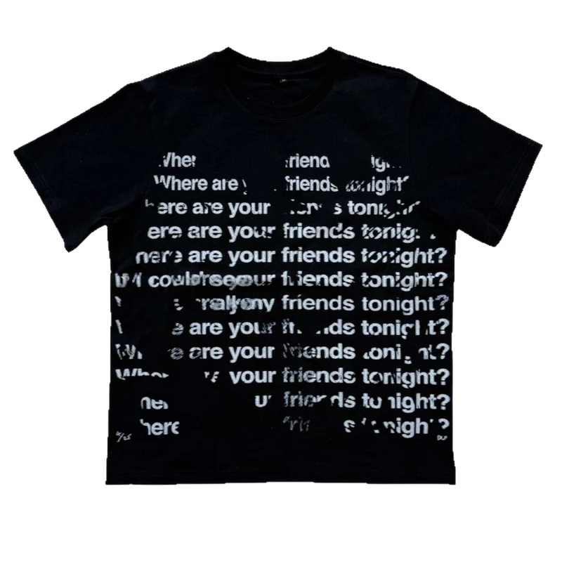 Kurzarm T Shirt Herren | Oversized Allover-Print im Streetwear-Stil