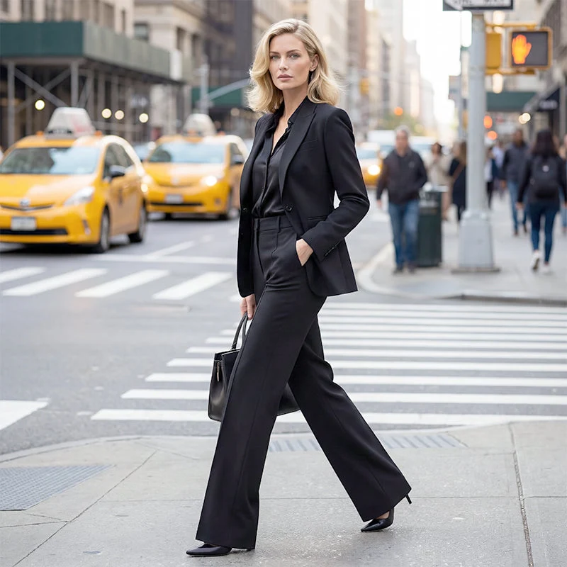 Julia | Damenhose mit hohem Bund und feinem Design