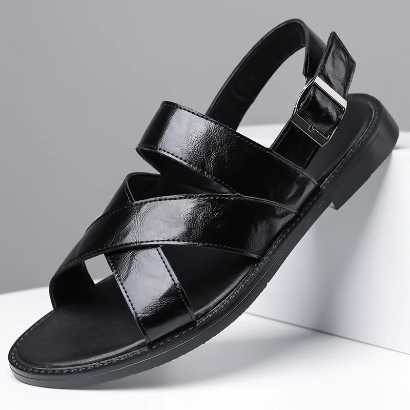 Max | Klassische Ledersandalen Herren Chic