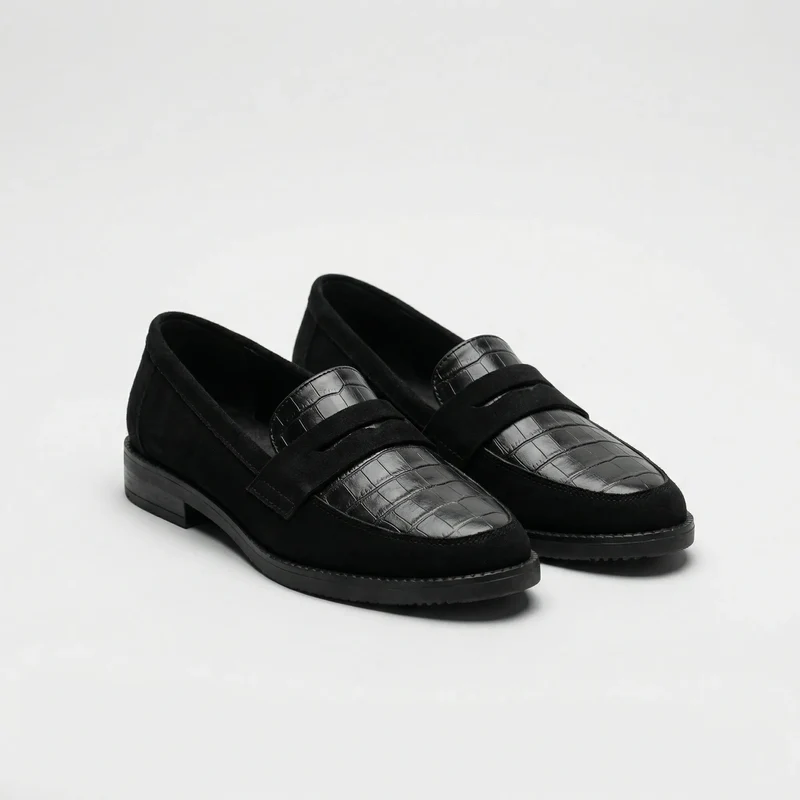 Slip On Damenschuh Elegant | Kroko-Optik & Zeitloser Chic