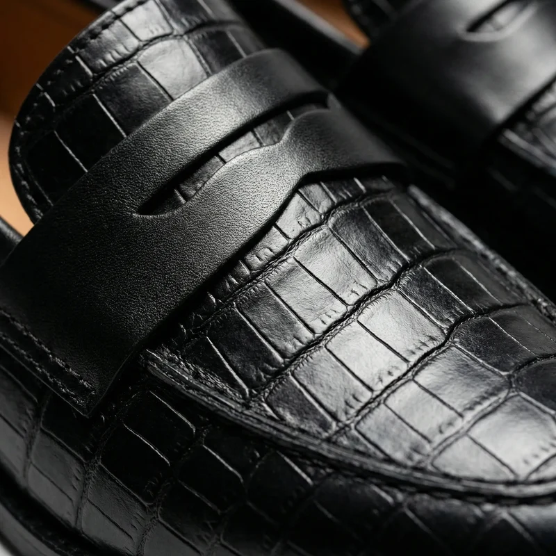 Slip On Damenschuh Elegant | Kroko-Optik & Zeitloser Chic