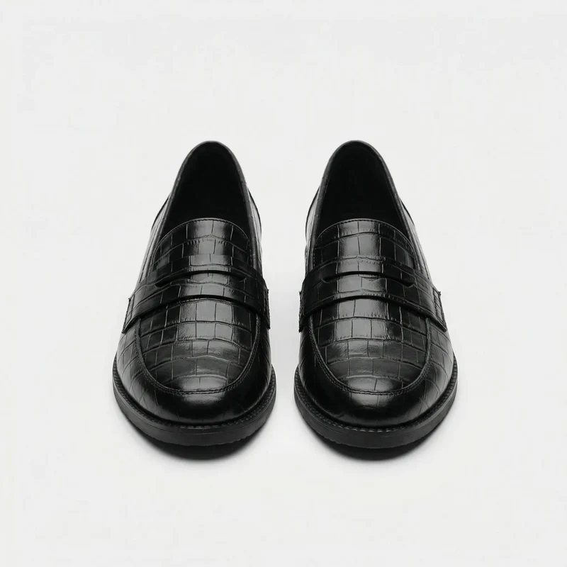 Slip On Damenschuh Elegant | Kroko-Optik & Zeitloser Chic