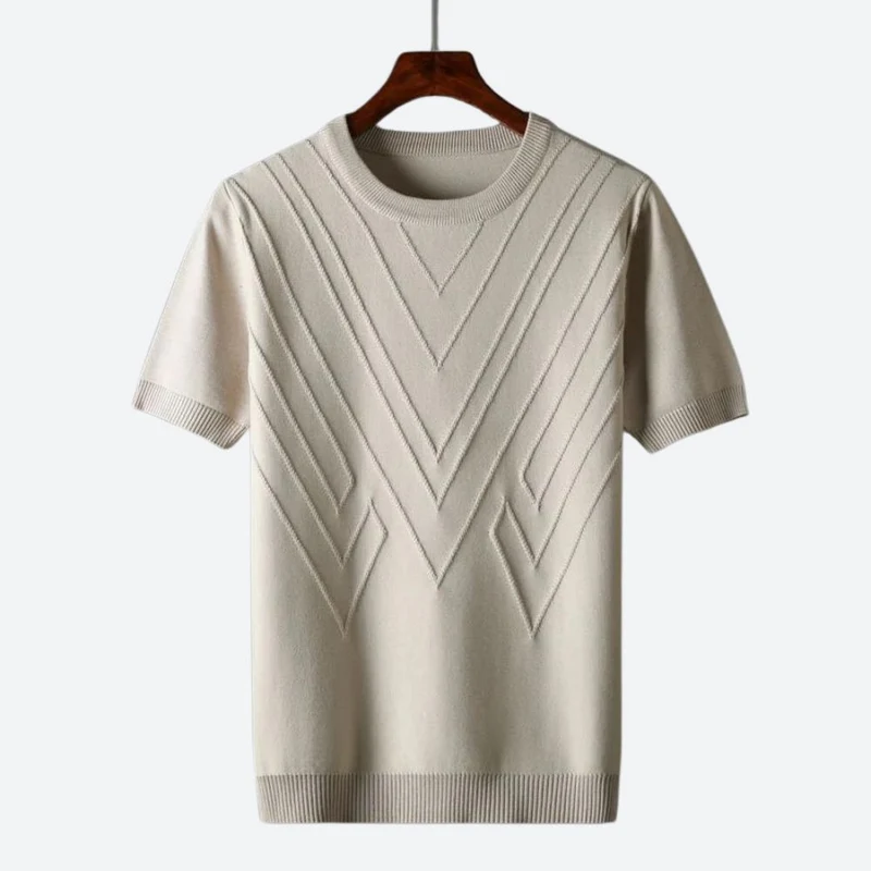 Texturierter Strick T-Shirt Herren | Struktur-Design & Atmungsaktiver Komfort