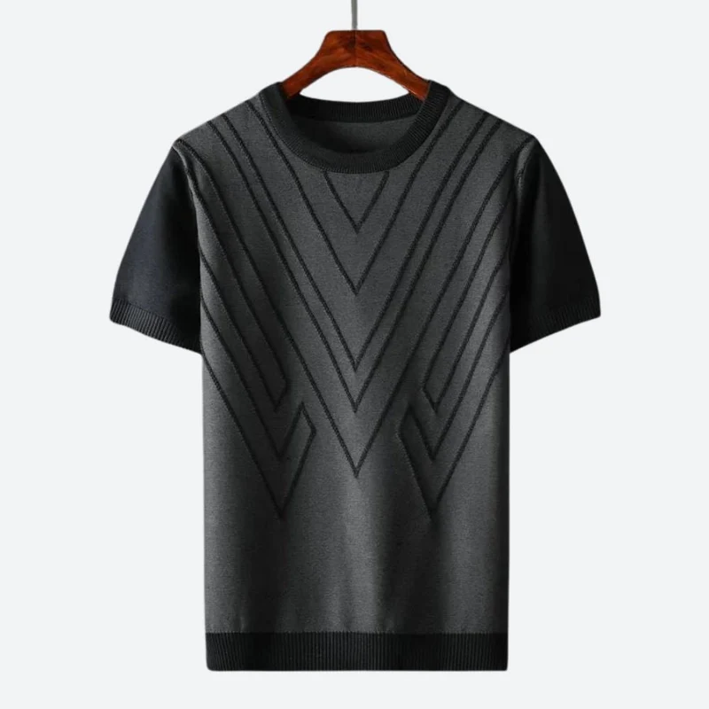Texturierter Strick T-Shirt Herren | Struktur-Design & Atmungsaktiver Komfort