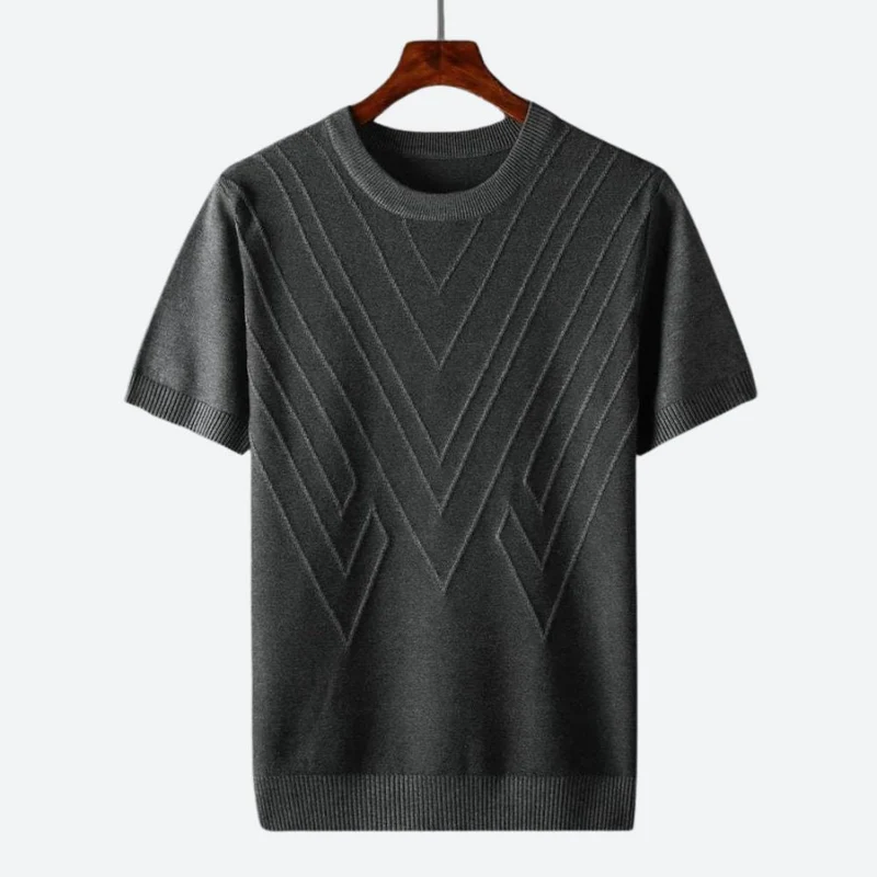 Texturierter Strick T-Shirt Herren | Struktur-Design & Atmungsaktiver Komfort