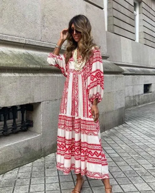 Maxi Kleid Damen | Boho-Design & Fließende Eleganz