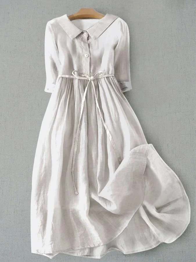 Midikleid Damen | Bindegürtel & Romantisch Fließend