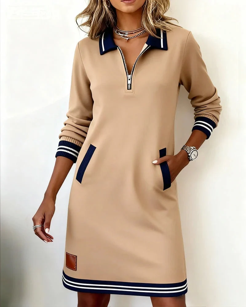Midikleid Damen | Polo-Kragen & Sportlich Elegant