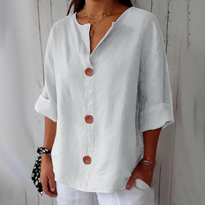 Bluse Damen | Lässig & Leicht mit V-Ausschnitt