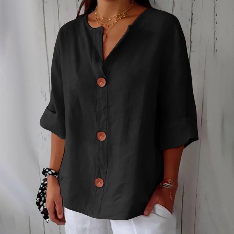 Bluse Damen | Lässig & Leicht mit V-Ausschnitt