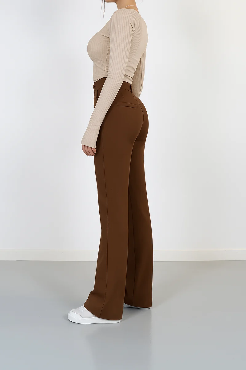 Damenhose | Hohe Taille & Gerade Beine