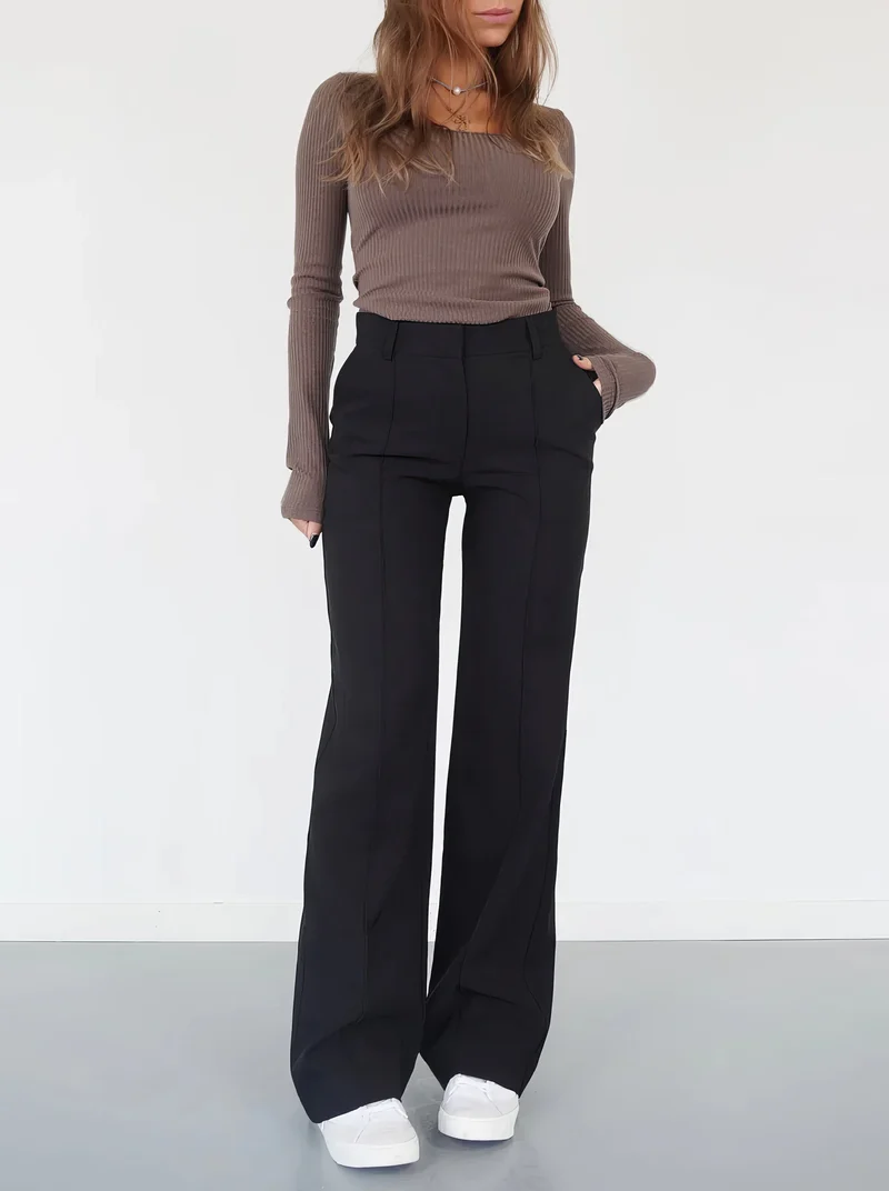 Damenhose | Hohe Taille & Gerade Beine