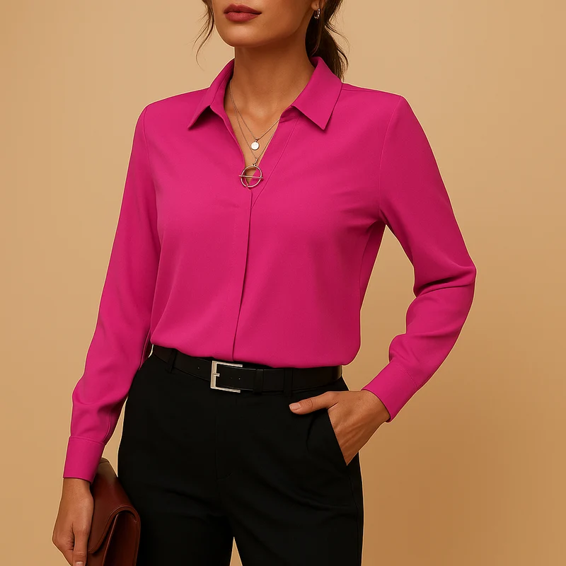 Bluse Damen | V-Ausschnitt & gepflegter Look