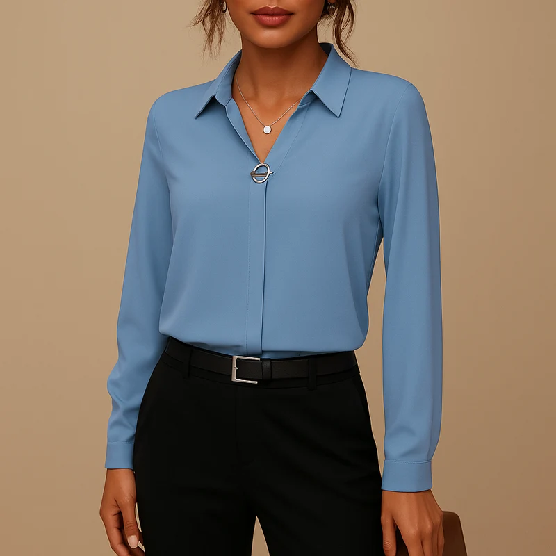 Bluse Damen | V-Ausschnitt & gepflegter Look