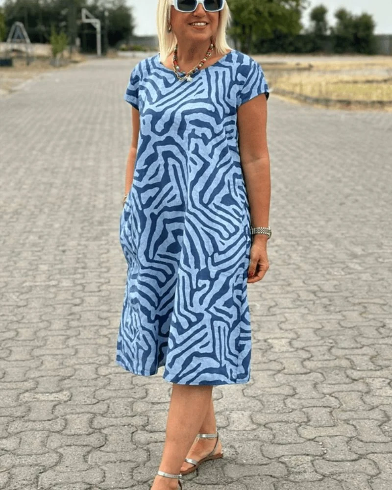Fiona | Sommerkleid mit charmantem Rundhalsausschnitt