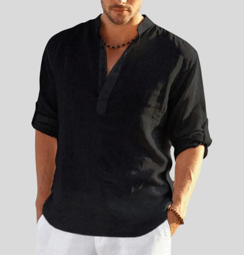 Hemd mit Kragen Langarm Herren | Elegant & Vielseitig Kombinierbar