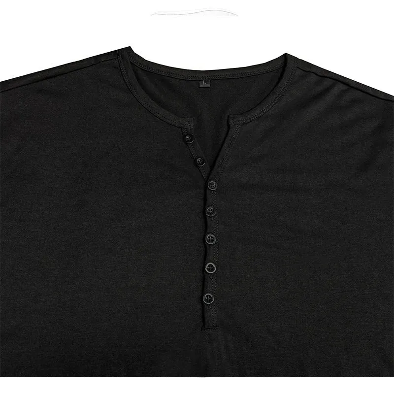 Henley Shirt Herren | Klassisches Kurzarm-Shirt mit Knopfleiste