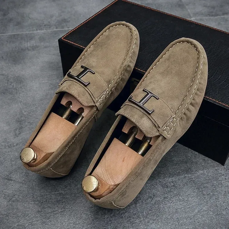 Loafers Herren | Wildleder-Slipper mit Metall-Spange & Premium-Stil