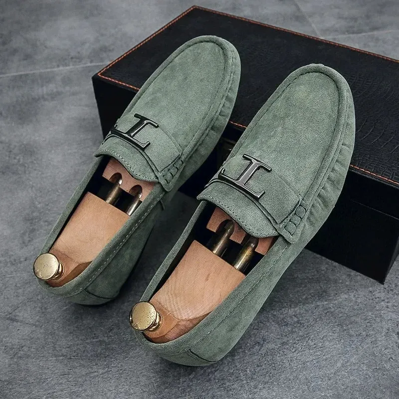 Loafers Herren | Wildleder-Slipper mit Metall-Spange & Premium-Stil