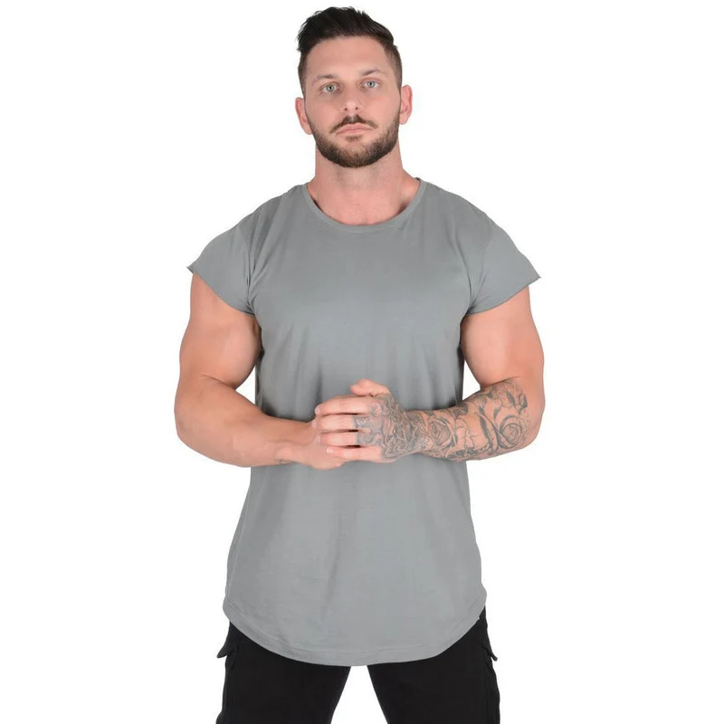 T Shirt Herren | Oversized Curved-Hem für Gym & Alltag