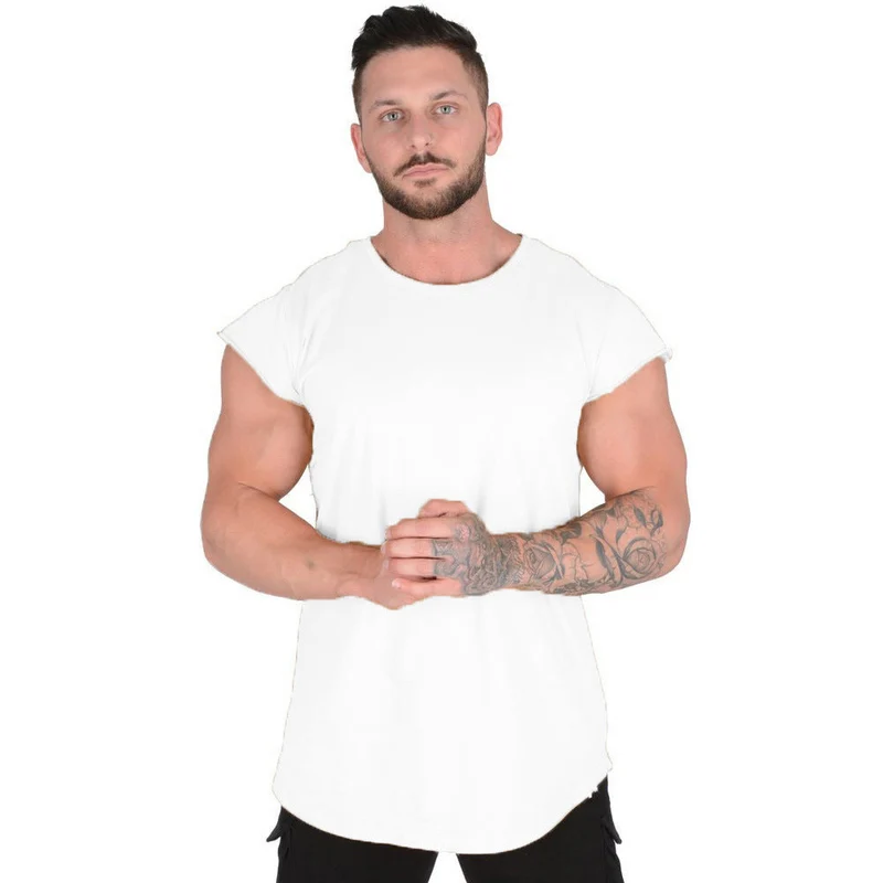 T Shirt Herren | Oversized Curved-Hem für Gym & Alltag