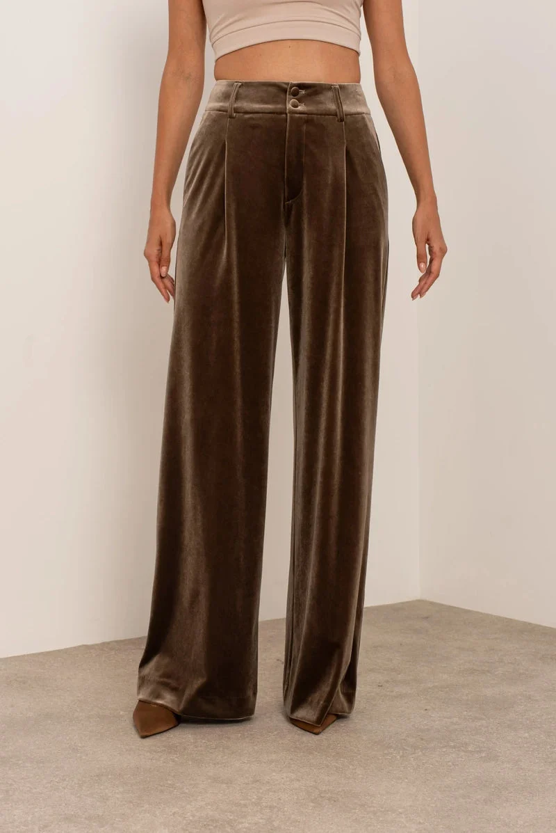 Weite Hose Damen | Samt-Palazzo & Eleganter High-Waist-Schnitt