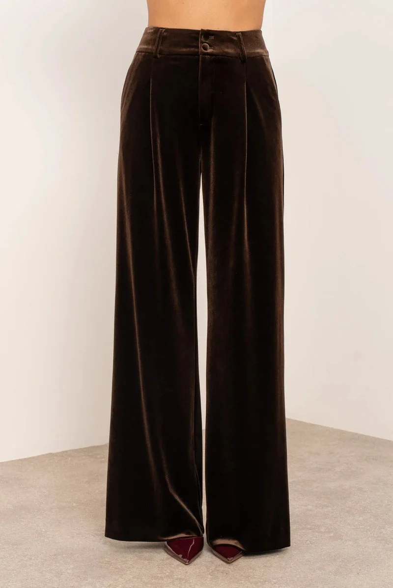Weite Hose Damen | Samt-Palazzo & Eleganter High-Waist-Schnitt