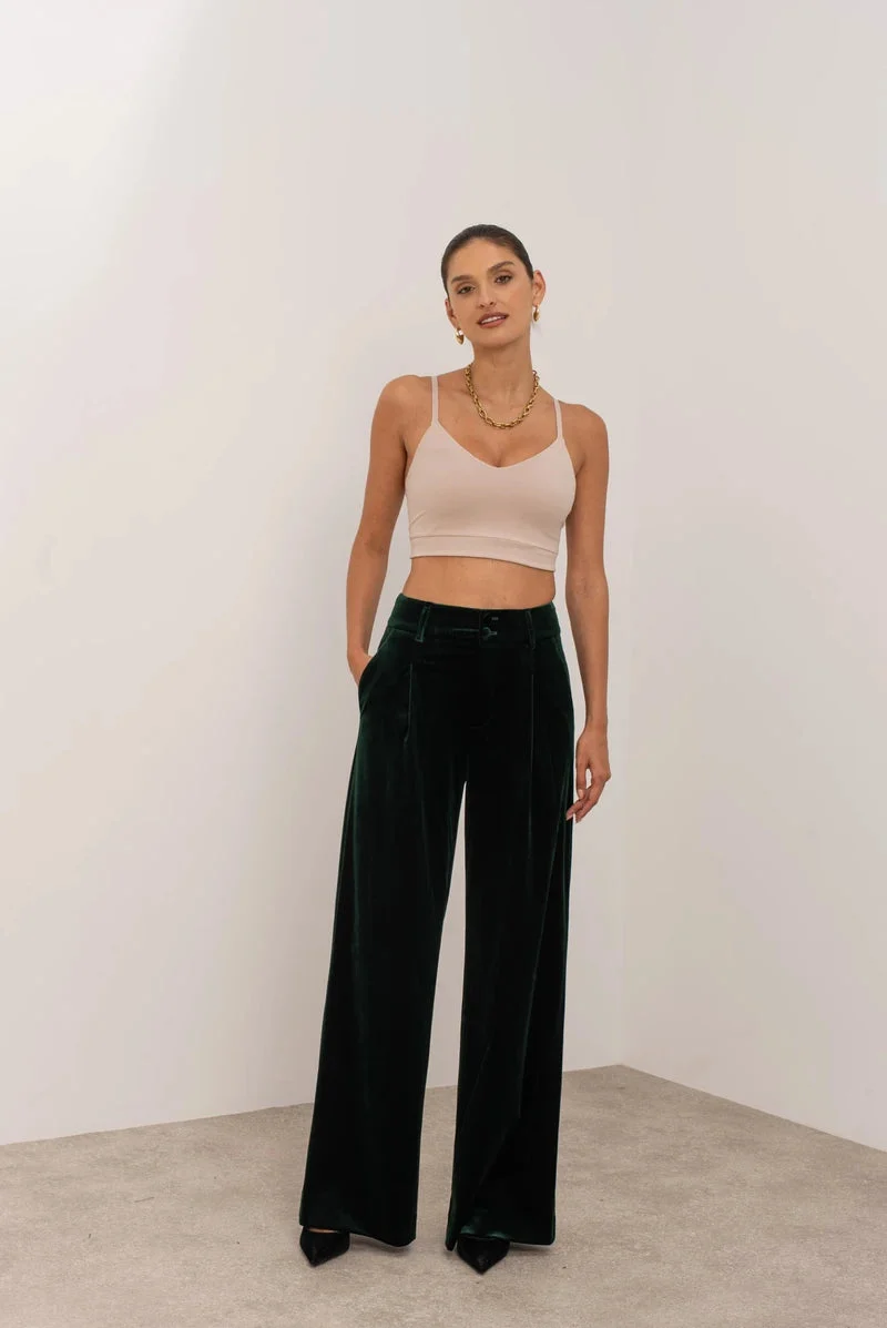 Weite Hose Damen | Samt-Palazzo & Eleganter High-Waist-Schnitt