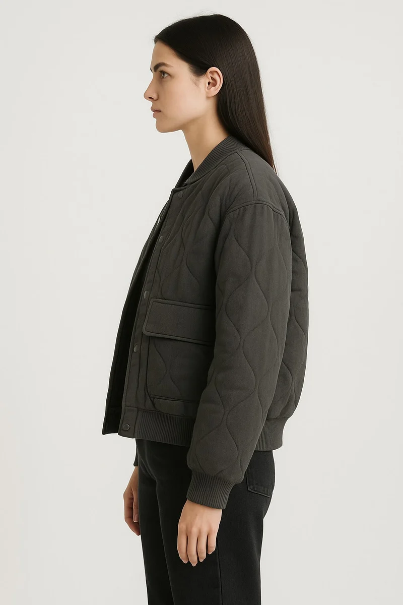 Übergangsjacke Damen | Steppjacke Damen | Druckknöpfe & sichere Pattentaschen
