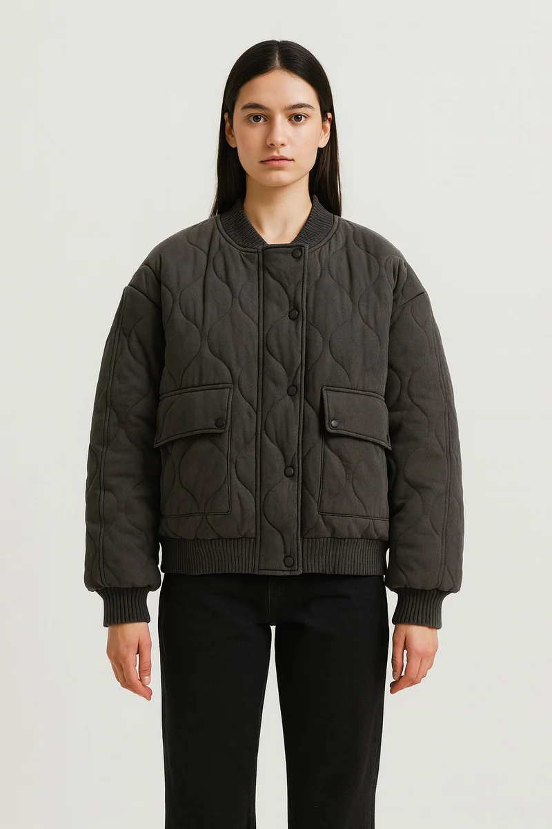 Übergangsjacke Damen | Steppjacke Damen | Druckknöpfe & sichere Pattentaschen