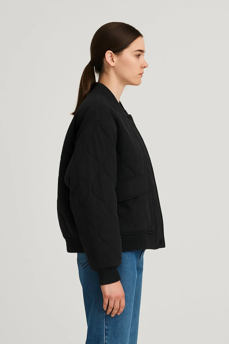 Übergangsjacke Damen | Steppjacke Damen | Druckknöpfe & sichere Pattentaschen