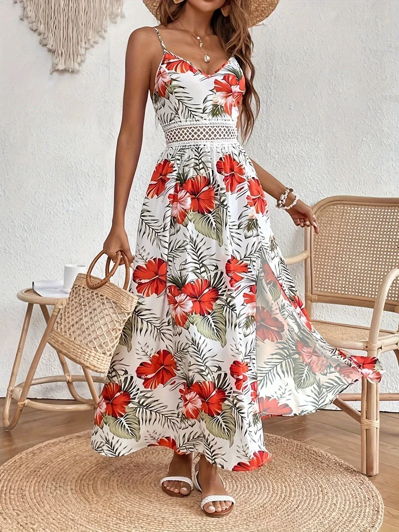 Paula | Blumen Maxikleid Boho Eleganter Stil