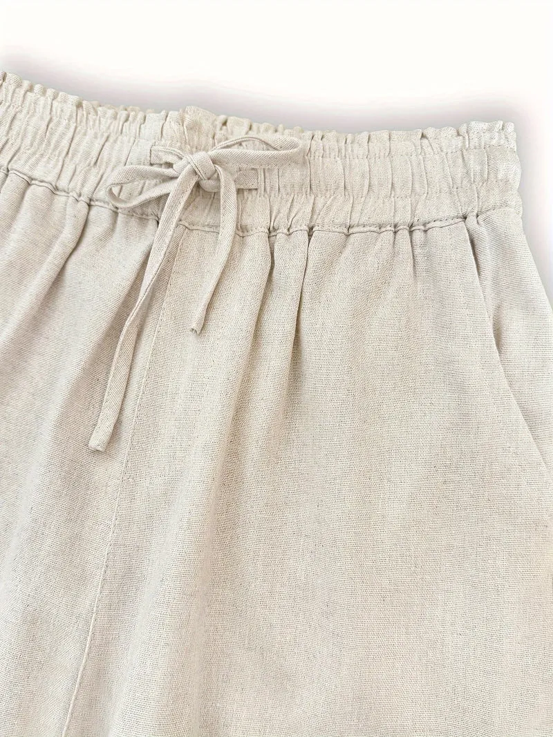 Lea | Leinenhose Hoher Bund Leichte Qualität