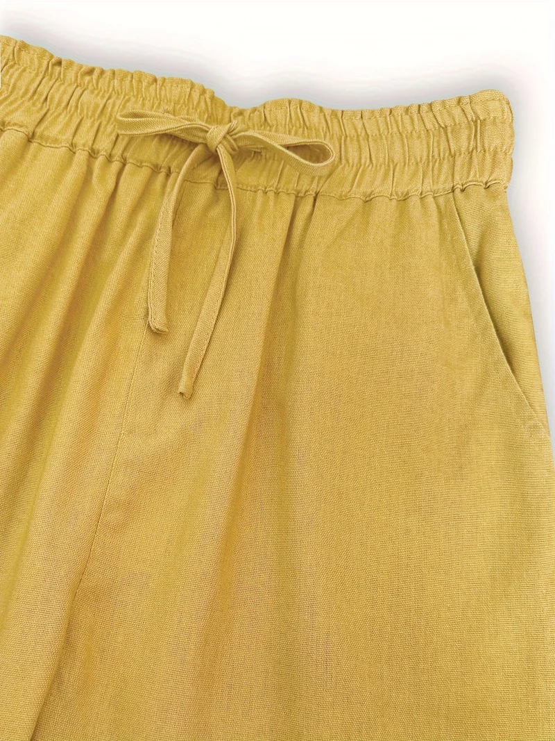 Lea | Leinenhose Hoher Bund Leichte Qualität